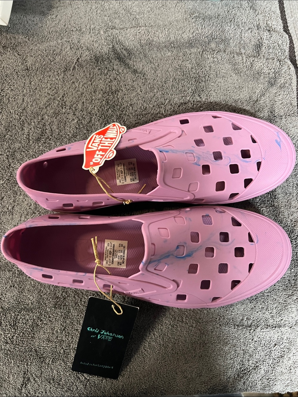 Vans lavender Chris Johnson Slip-On Ventilated Clog-Style Mules